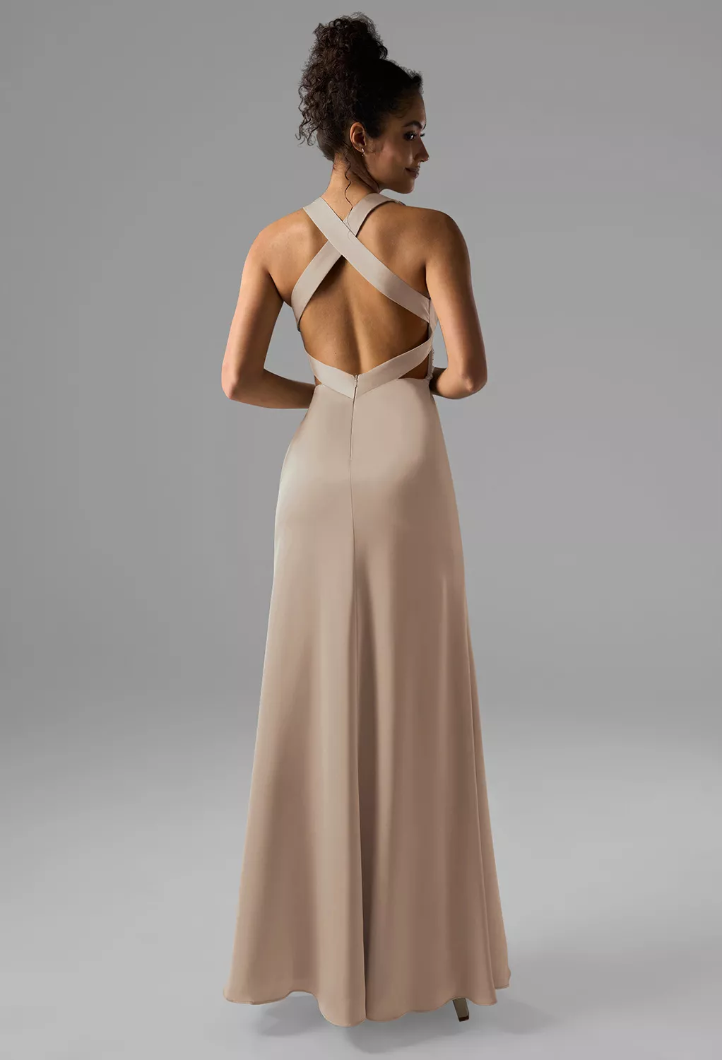 AW Erika Taupe  Cocktail Wedding Guest Dresses